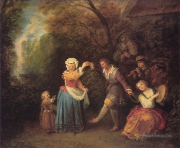 Antoine Watteau œuvres - La Danse Champetre Jean Antoine Watteau